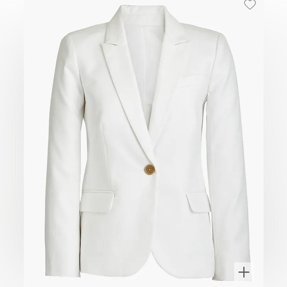 J. Crew White single button Blazer